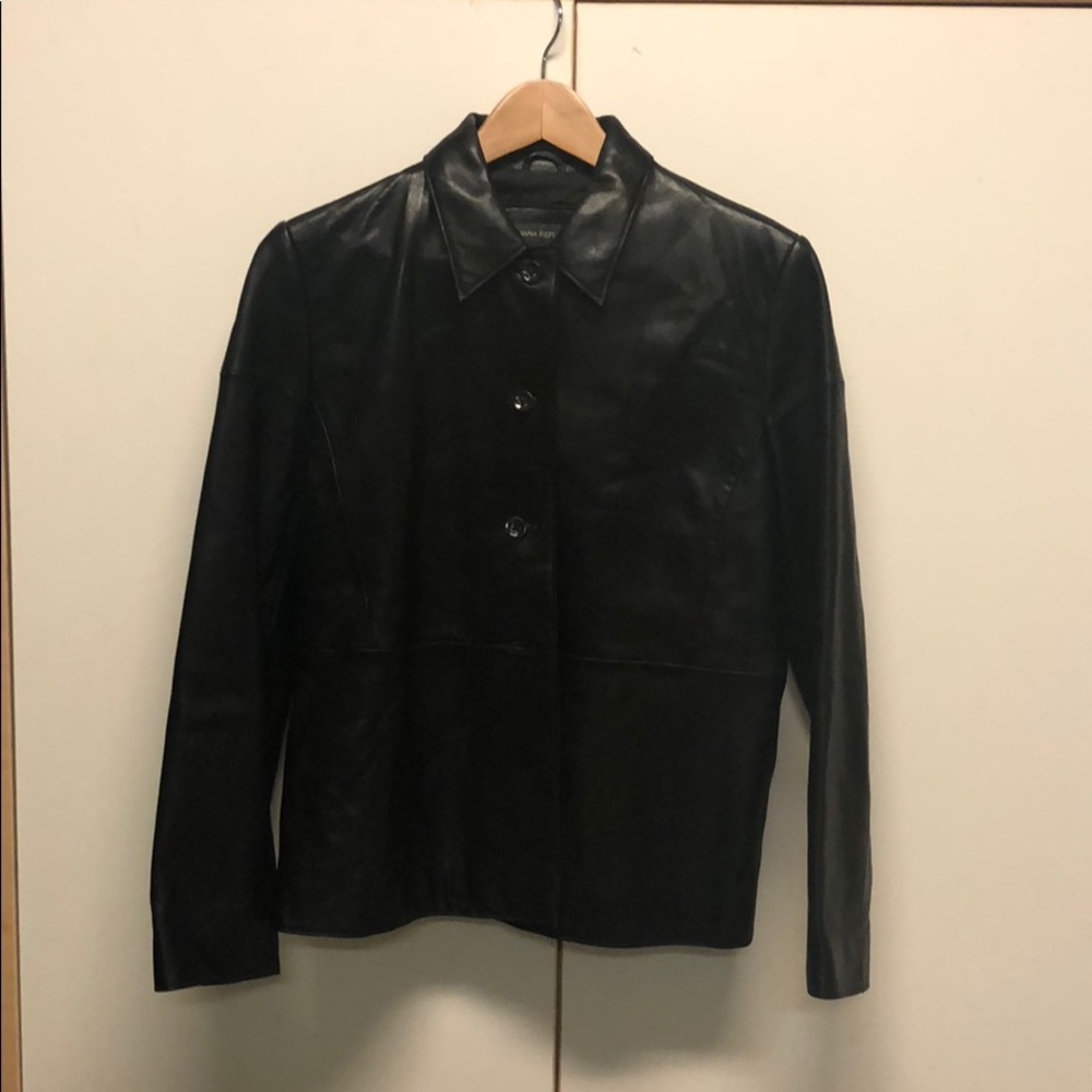 Black leather jacket